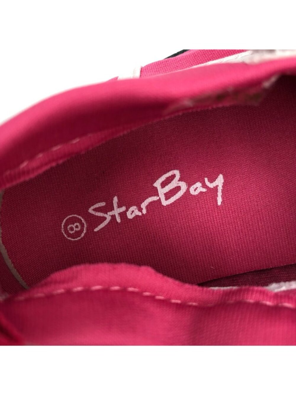 Star Bay Womens Water Shoes Fabric Mesh Hook & Loop Pink White Size 8 - Picture 5 of 5